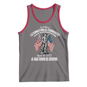 Battle of Lexington and Concord Tank Top American Revolution April 19 1775 Patriotic TS02 Deep Heather Red Print Your Wear