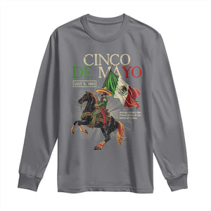 Battle of Puebla Cinco De Mayo Long Sleeve Shirt May 5 1862 Mexican History TS10 Charcoal Print Your Wear