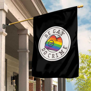 Be Gay Do Crime Rainbow Chameleon LGBTQ Pride Flag Garden Flag TS10 Print Your Wear