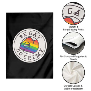 Be Gay Do Crime Rainbow Chameleon LGBTQ Pride Flag Garden Flag TS10 Print Your Wear