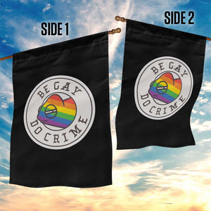 Be Gay Do Crime Rainbow Chameleon LGBTQ Pride Flag Garden Flag TS10 Print Your Wear