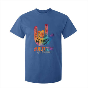 Be Kind ASL Autism Awareness T Shirt For Kid Love Sign Language Hand Tie Dye TS10 Royal Blue Print Your Wear
