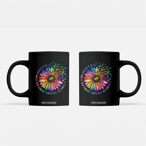 Be Kind Autism Awareness Coffee Mug Kindness Sunflower Tie Dye Puzzle TS02 Black Print Your Wear