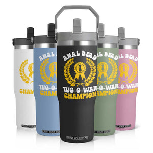Bead Tug O War Champion Flip Straw Tumbler Funny Sarcastic Saying Weird Gag Gift TS10 Print Your Wear