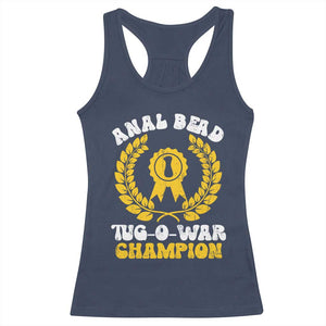 Bead Tug O War Champion Racerback Tank Top Funny Sarcastic Saying Weird Gag Gift TS10 Navy Print Your Wear