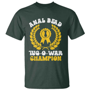 Bead Tug O War Champion T Shirt Funny Sarcastic Saying Weird Gag Gift TS10 Dark Forest Green Print Your Wear