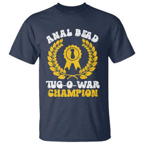 Bead Tug O War Champion T Shirt Funny Sarcastic Saying Weird Gag Gift TS10 Navy Print Your Wear
