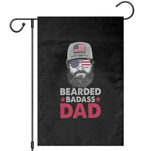 Bearded Badass American Dad Garden Flag Funny 4th July US for Men TS02 Black Print Your Wear