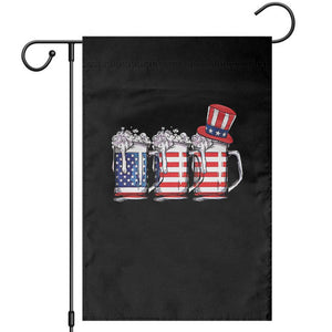Beer American Flag 4th of July Garden Flag Merica Drinking USA TS10 Black Print Your Wear