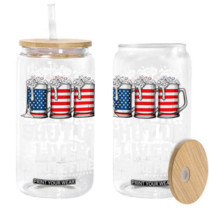 Beer American Flag 4th of July Glass Can Merica Drinking USA Shut Up Liver You Are Fine TS10 Black Print Your Wear