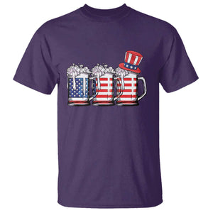 Beer American Flag 4th of July T Shirt Merica Drinking USA TS10 Purple Print Your Wear