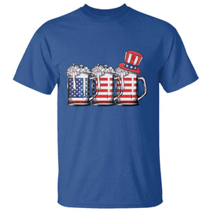 Beer American Flag 4th of July T Shirt Merica Drinking USA TS10 Royal Blue Print Your Wear