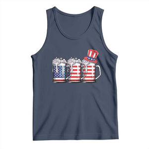 Beer American Flag 4th of July Tank Top Merica Drinking USA TS10 Navy Print Your Wear