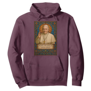 Beloved Pope Francis Hoodie 1936-2025 Memorial TS02 Maroon Print Your Wear