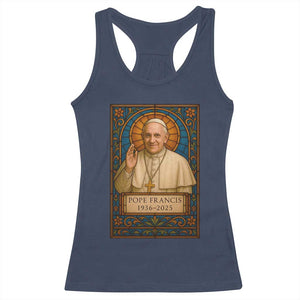 Beloved Pope Francis Racerback Tank Top 1936-2025 Memorial TS02 Navy Print Your Wear