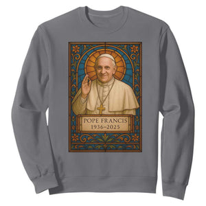 Beloved Pope Francis Sweatshirt 1936-2025 Memorial TS02 Charcoal Print Your Wear
