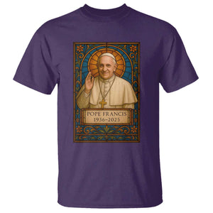 Beloved Pope Francis T Shirt 1936-2025 Memorial TS02 Purple Print Your Wear