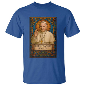 Beloved Pope Francis T Shirt 1936-2025 Memorial TS02 Royal Blue Print Your Wear