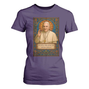 Beloved Pope Francis T Shirt For Women 1936-2025 Memorial TS02 Purple Print Your Wear