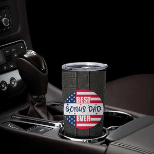 Best Bonus Dad Ever Tumbler Cup Step Dad American Flag TB10 Print Your Wear