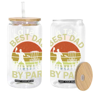 Best Dad By Par Disc Golf Glass Can American Camouflage Flag TS10 Black Print Your Wear
