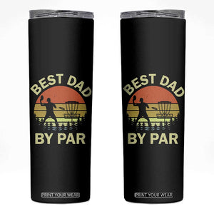 Best Dad By Par Disc Golf Skinny Tumbler American Camouflage Flag TS10 Black Print Your Wear