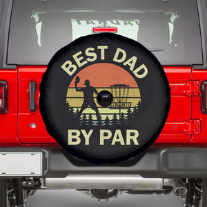 Best Dad By Par Disc Golf Spare Tire Cover American Camouflage Flag TS10 Black Print Your Wear