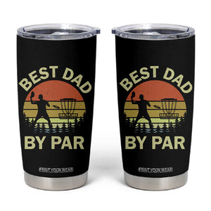 Best Dad By Par Disc Golf Tumbler Cup American Camouflage Flag TS10 Black Print Your Wear