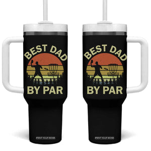 Best Dad By Par Disc Golf Tumbler With Handle American Camouflage Flag TS10 One Size: 40 oz Black Print Your Wear