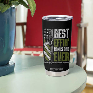 Best Effin Bonus Dad Ever Tumbler Cup Step Dad Gun American Flag TS10 Print Your Wear