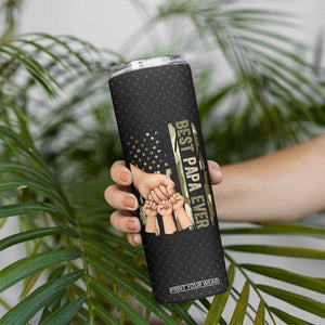 Best Papa Ever Skinny Tumbler Being A Dad Is An Honor Vintage Camo Flag Father's Day TB11 Print Your Wear