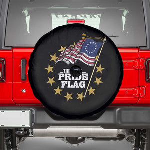 Betsy Ross Flag Spare Tire Cover This Is My Pride Flag American Patriotic TS02 Black Print Your Wear