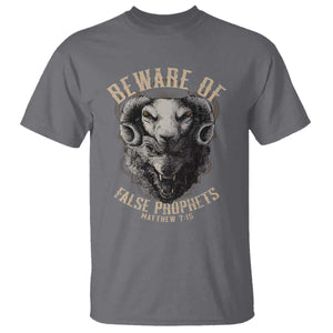 Beware Of False Prophets T Shirt Christian Sheep Wolf TS11 Charcoal Print Your Wear