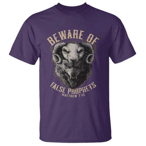 Beware Of False Prophets T Shirt Christian Sheep Wolf TS11 Purple Print Your Wear