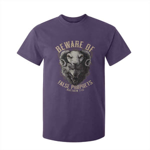 Beware Of False Prophets T Shirt For Kid Christian Sheep Wolf TS11 Purple Print Your Wear