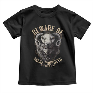 Beware Of False Prophets Toddler T Shirt Christian Sheep Wolf TS11 Black Print Your Wear