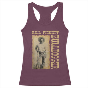 Bill Pickett The Bulldogger Racerback Tank Top Western African American Cowboy TS11 Maroon Print Your Wear