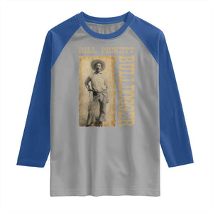 Bill Pickett The Bulldogger Raglan Shirt Western African American Cowboy TS11 Sport Gray Royal Print Your Wear