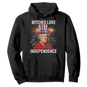 Bitches Love Independence Hoodie Thomas Jefferson Funny 4th Of July TS10 Black Print Your Wear