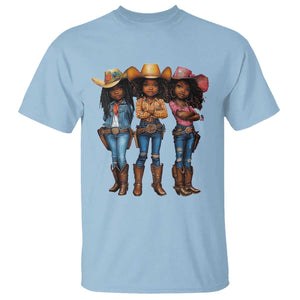 Black African American Cowgirl Baby Western Country Texas T Shirt TS11 Light Blue Print Your Wear