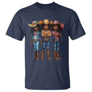 Black African American Cowgirl Baby Western Country Texas T Shirt TS11 Navy Print Your Wear