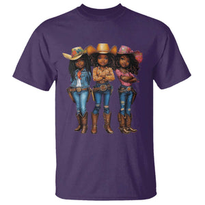 Black African American Cowgirl Baby Western Country Texas T Shirt TS11 Purple Print Your Wear