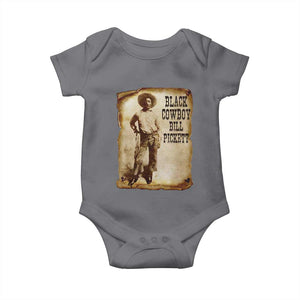 Black Cowboy Bill Pickett Baby Onesie African American Cowboys Black History TS10 Charcoal Print Your Wear