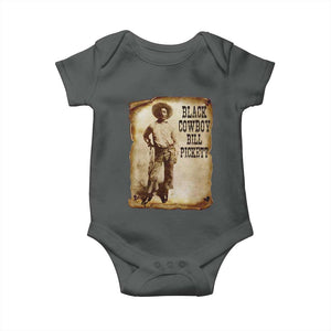 Black Cowboy Bill Pickett Baby Onesie African American Cowboys Black History TS10 Dark Heather Print Your Wear