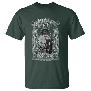 Black Cowboy Bill Pickett T Shirt African American Cowboy History TS11 Dark Forest Green Print Your Wear