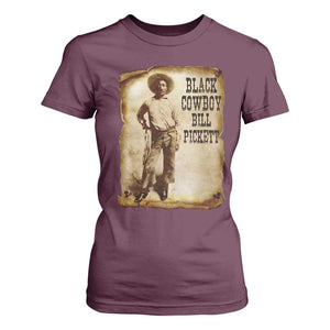 Black Cowboy Bill Pickett T Shirt For Women African American Cowboys Black History TS10 Maroon Print Your Wear