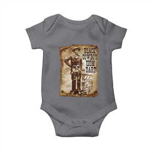 Black Cowboy Isom Dart Baby Onesie African American Cowboys Black History TS10 Charcoal Print Your Wear