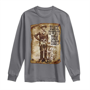 Black Cowboy Isom Dart Long Sleeve Shirt African American Cowboys Black History TS10 Charcoal Print Your Wear