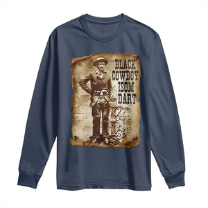 Black Cowboy Isom Dart Long Sleeve Shirt African American Cowboys Black History TS10 Navy Print Your Wear