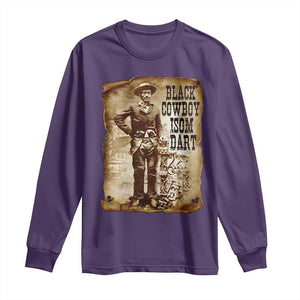 Black Cowboy Isom Dart Long Sleeve Shirt African American Cowboys Black History TS10 Purple Print Your Wear
